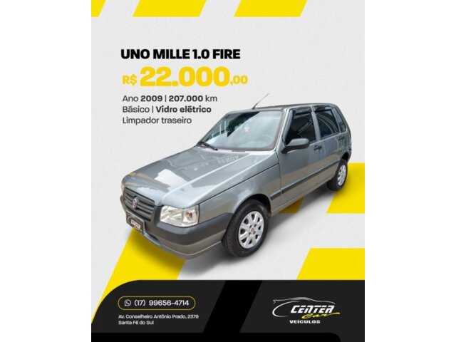 Fiat Uno Mille 1.0 Economy (2009): Preço, motor, consumo e itens