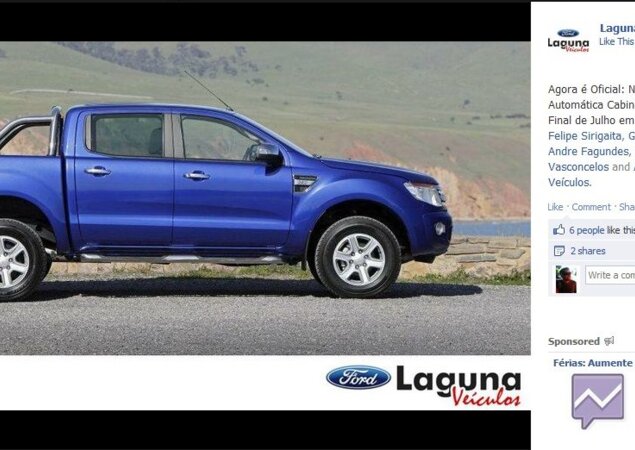 Laguna também confirmou Ranger por R$ 120.400 na versão XLT