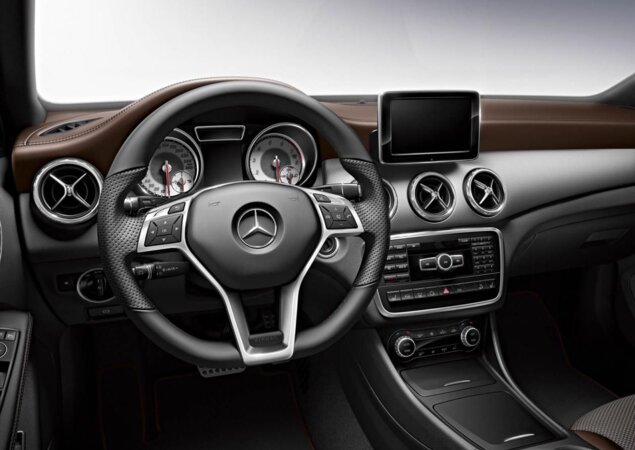O GLA Edition 1 também ganhou um volante de três raios de base achatada