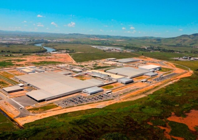 Vista aérea da planta