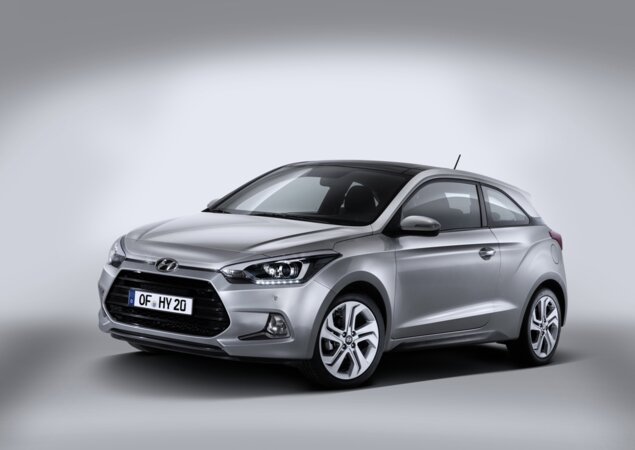 Outra novidade apresentada pela Hyundai para a Europa é a versão cupê de duas portas do compacto i20