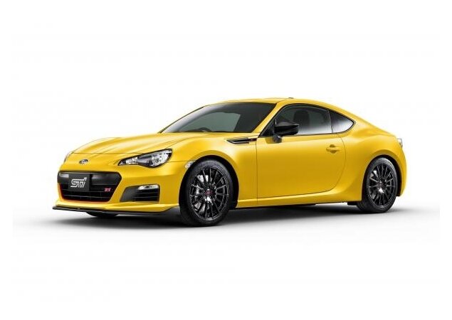 Por fora, o novo BRZ STI tS traz detalhes como rodas e retrovisores pintados de preto