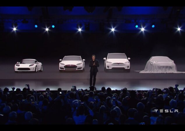 O Model 3 é o quarto modelo da Tesla, depois do Roadster, do Model S e do Model X