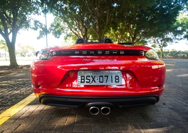 Detalhe da nova traseira do Boxster