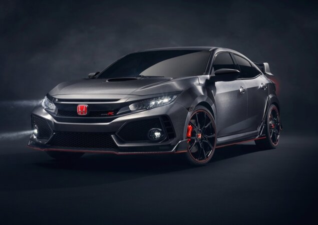 Honda Civic Type R de produção. Na foto, o protótipo